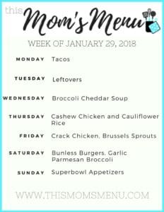 A look at my families, low carb meal plan