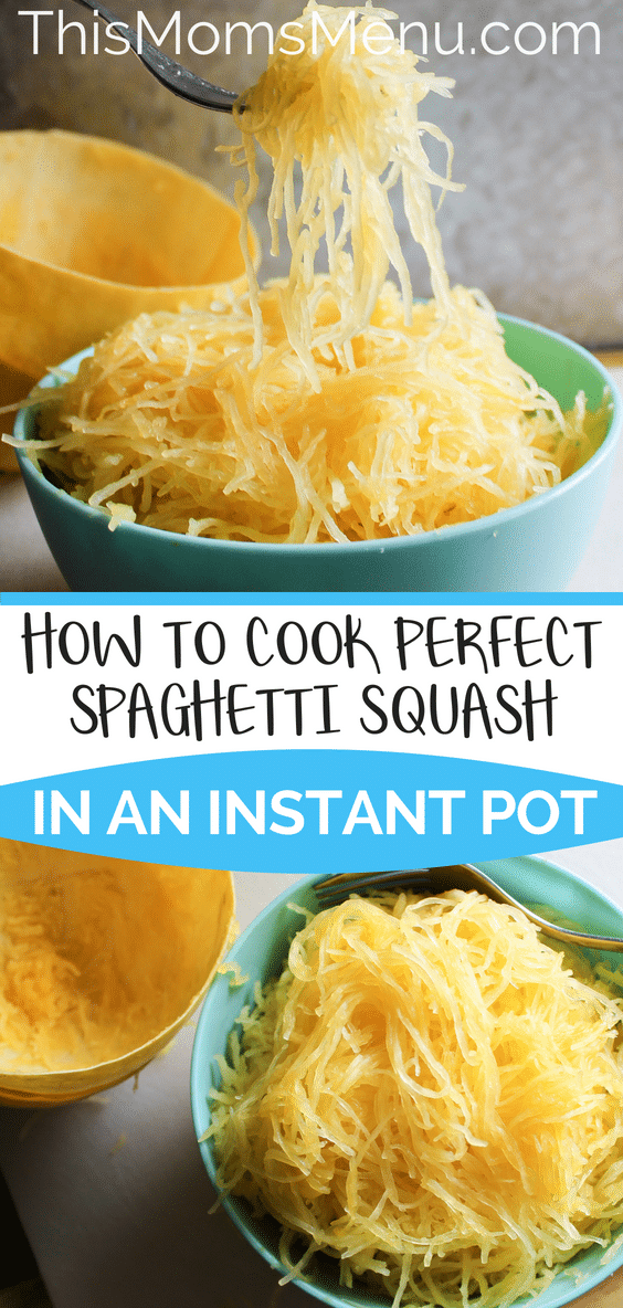 Spaghetti squash is a staple on many low carb diets. It makes a great stand in for pasta, but is great as a stand alone dish as well. Cook it in the instant pot to save a ton of time and to ensure a perfect result every time. #spaghettisquash #instantpot