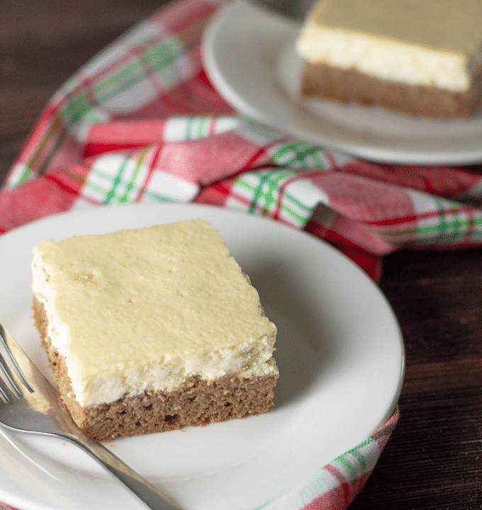 Gingerbread Cheesecake Bars | Low Carb, Gluten Free