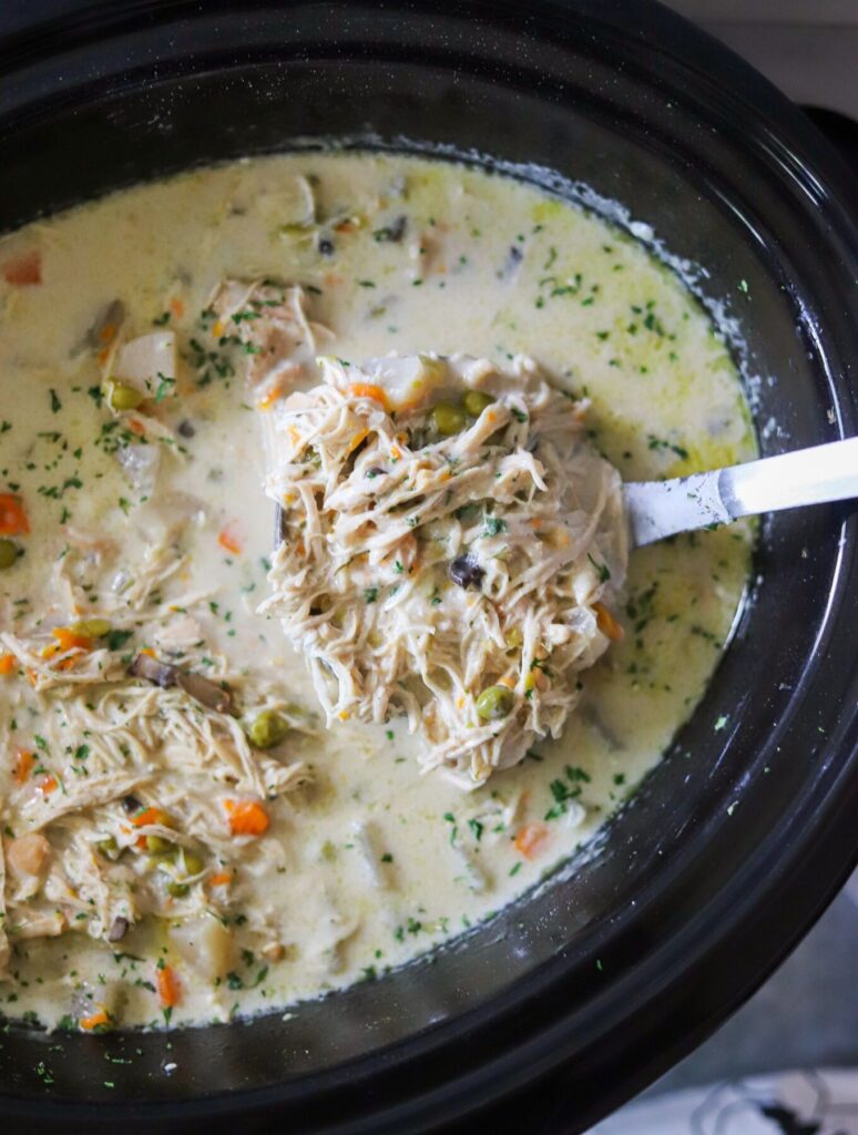low carb Creamy chicken soup in a crock pot