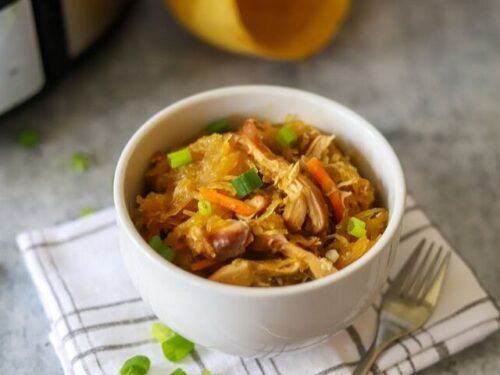 Crockpot Spaghetti Squash Chow Mein This Mom S Menu