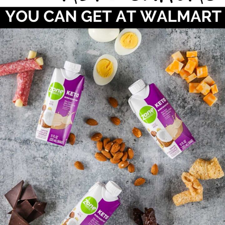 grab and go keto snacks from walmart with text overlay