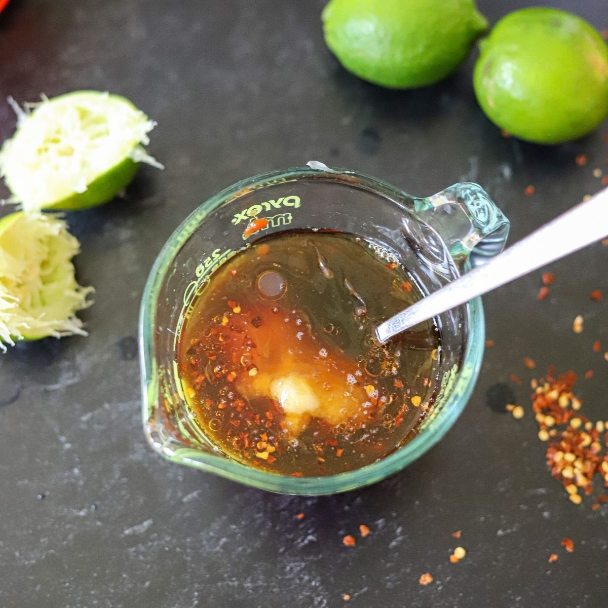 Thai Sweet chili sauce in a measuring cup