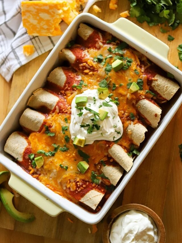 Keto Enchiladas with chicken, beef, or pork
