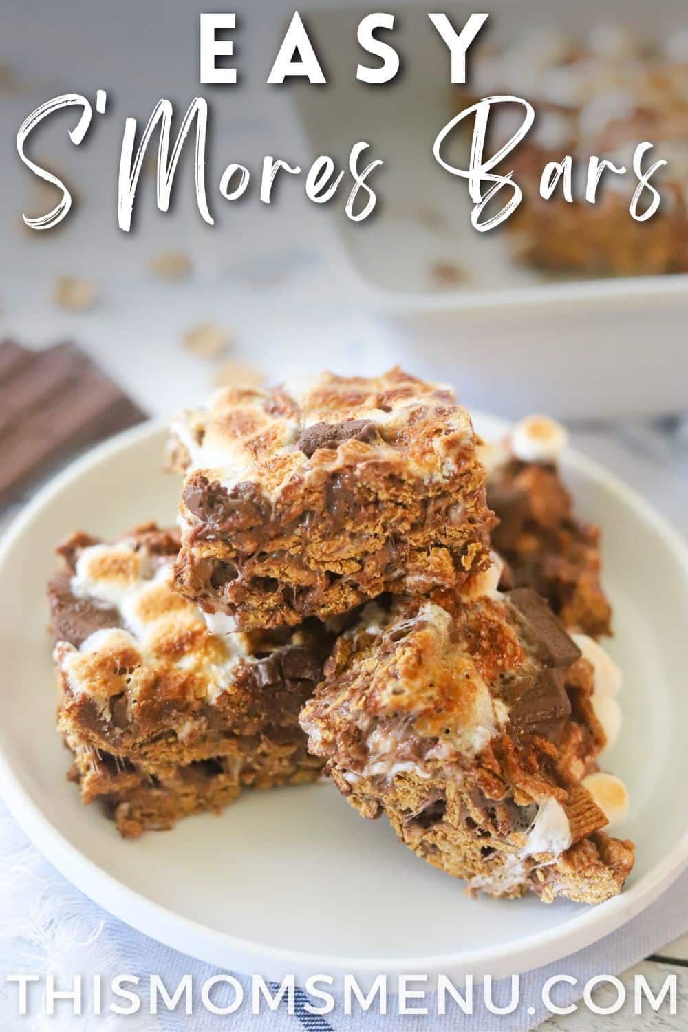 S'more bars on a plate