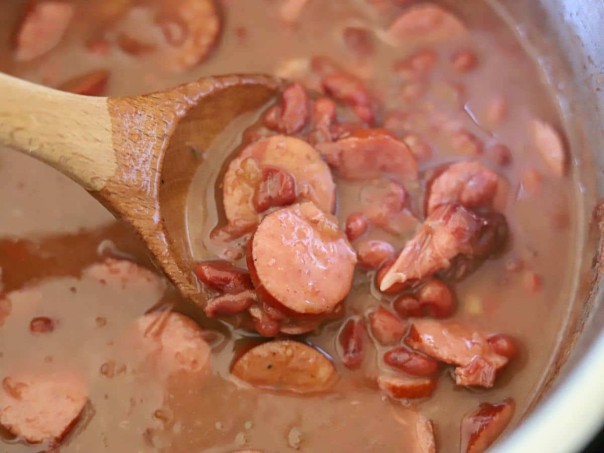 red beans and smoked sausage in an instant pot