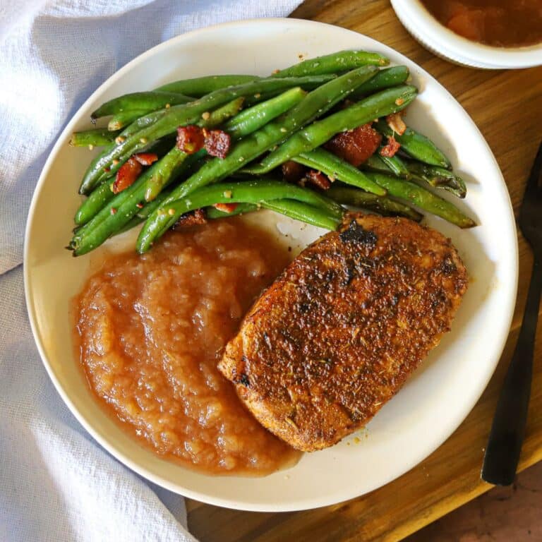 Pork Chops and Applesauce This Moms Menu