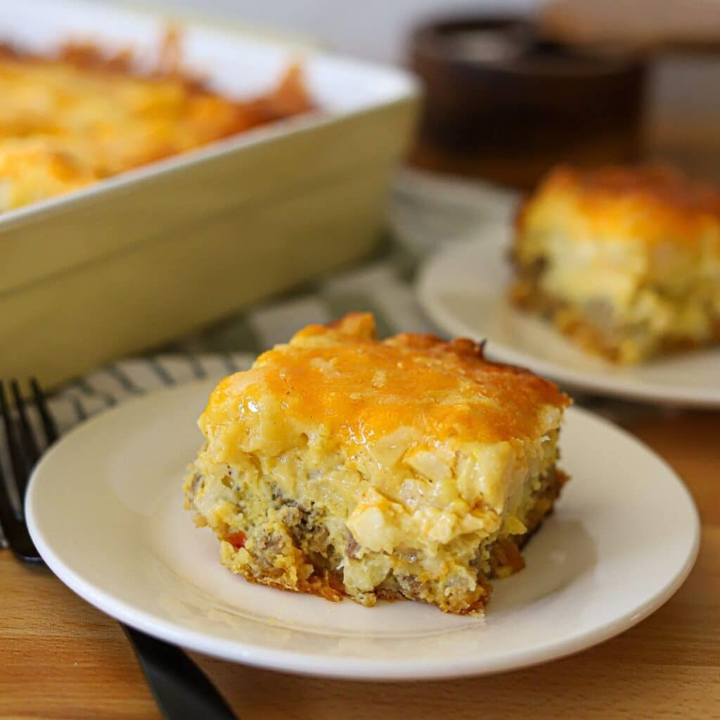 Cheesy Sausage and Egg Breakfast Casserole This Moms Menu