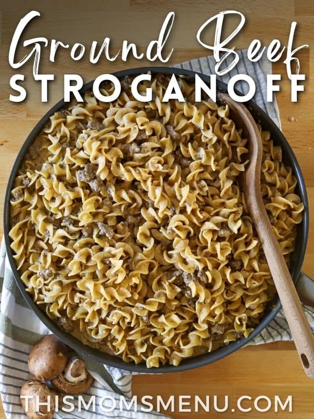 One Pan Ground Beef Stroganoff
