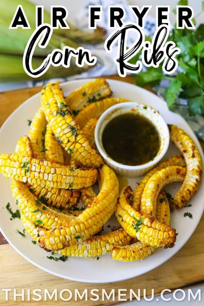 several sliced corn ribs on a plate